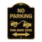 Signmission No Parking Tow-Away Zone W/ Bidirectional Arrow, Black & Gold Alum Sign, 18" x 24", BG-1824-23608 A-DES-BG-1824-23608 - alternate 1